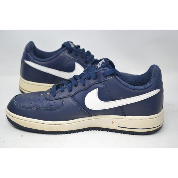 Nike Air Force 1 488298-436 Men's 8.5 Sneakers Navy White Lace Up Athletic Shoes - Picture 7 of 12